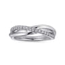 925 Sterling Silver White Sapphire Criss Cross Ring