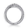 925 Sterling Silver White Sapphire Criss Cross Ring