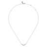 925 Sterling Silver White Sapphire Graduating Bujukan Ball Bar Necklace
