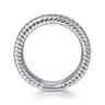 925 Sterling Silver White Sapphire Hampton Easy Stacklable Band Ladies Ring