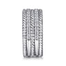 925 Sterling Silver White Sapphire Hampton Easy Stacklable Band Ladies Ring