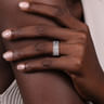 925 Sterling Silver White Sapphire Hampton Easy Stacklable Band Ladies Ring