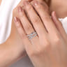 925 Sterling Silver White Sapphire Hampton Twisted Ladies Ring