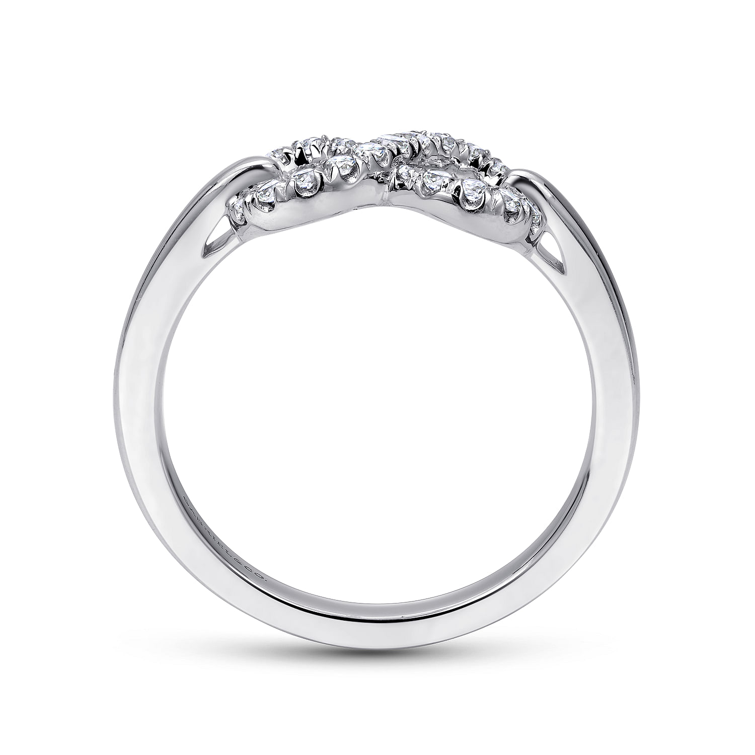 925 Sterling Silver White Sapphire Infinity Ring - Shot 2