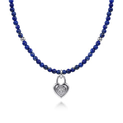 925-Sterling-Silver-White-Sapphire-Lock-and-Lapis-Bead-Pendant-Necklace1