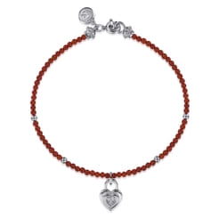 925-Sterling-Silver-White-Sapphire-Lock-and-Red-Agate-Bead-Bracelet1