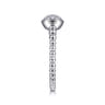 925 Sterling Silver White Sapphire Pave Bujukan Ring - 0.2 ct