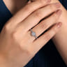 925 Sterling Silver White Sapphire Pave Bujukan Ring - 0.2 ct