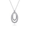 925 Sterling Silver White Sapphire Pendant Necklace