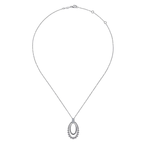 925 Sterling Silver White Sapphire Pendant Necklace - Shot 2