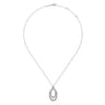 925 Sterling Silver White Sapphire Pendant Necklace