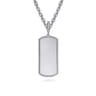 925 Sterling Silver White Sapphire Personalized Medallion Pendant With Detachable Bail