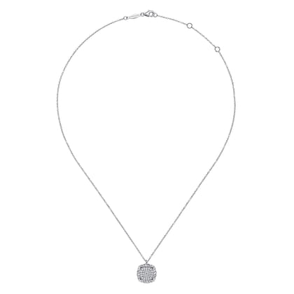 925 Sterling Silver White Sapphire Rope Pendant Necklace