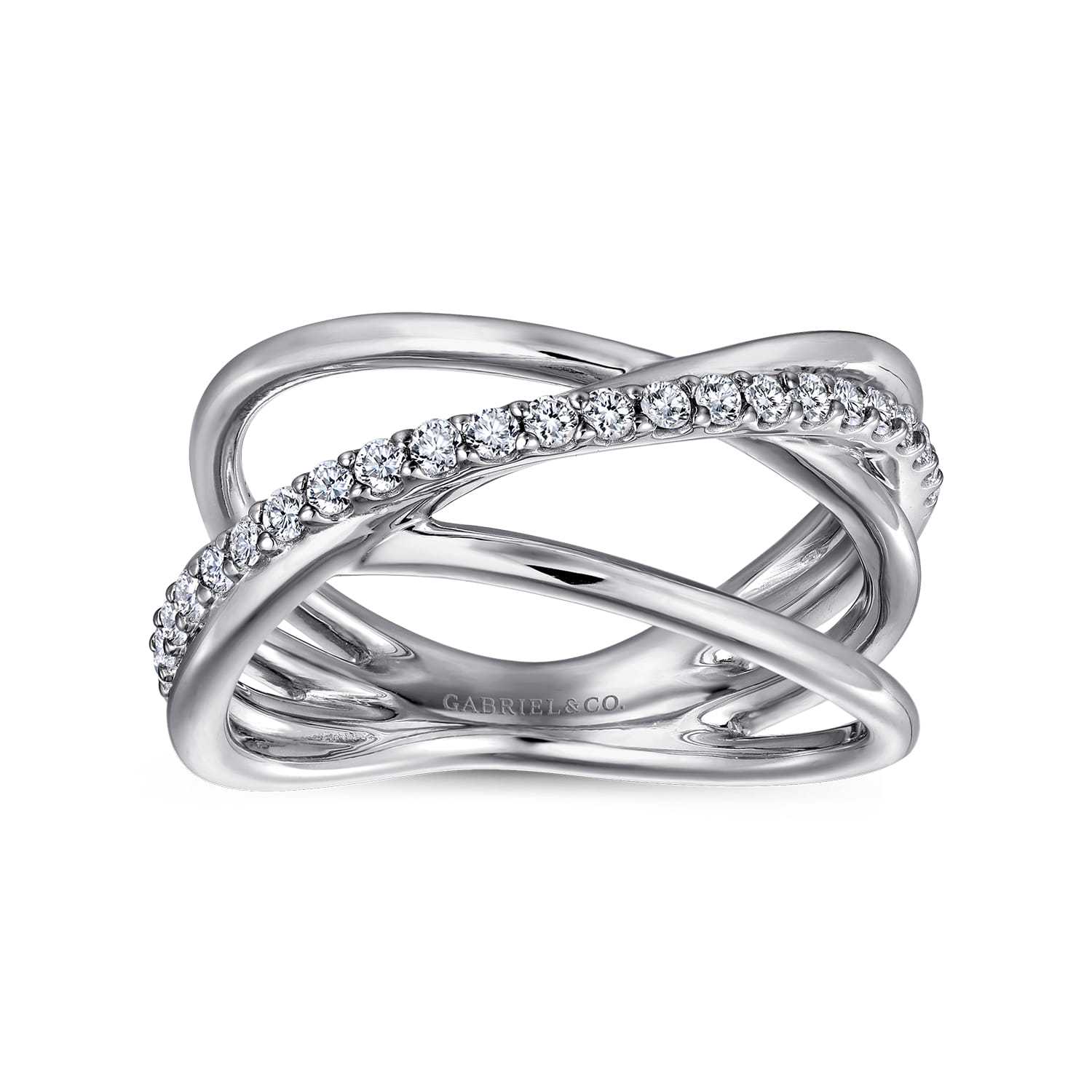 925 Sterling Silver White Sapphire Twisted Ring - Shot 4