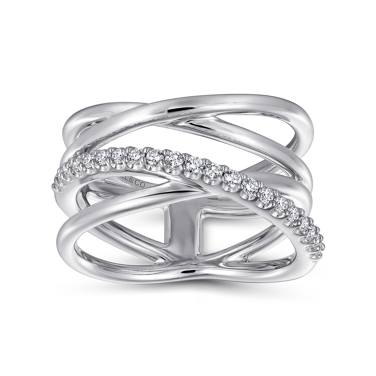 925 Sterling Silver White Sapphire Twisted Ring - Shot 4