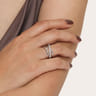 925 Sterling Silver White Sapphire Twisted Ring