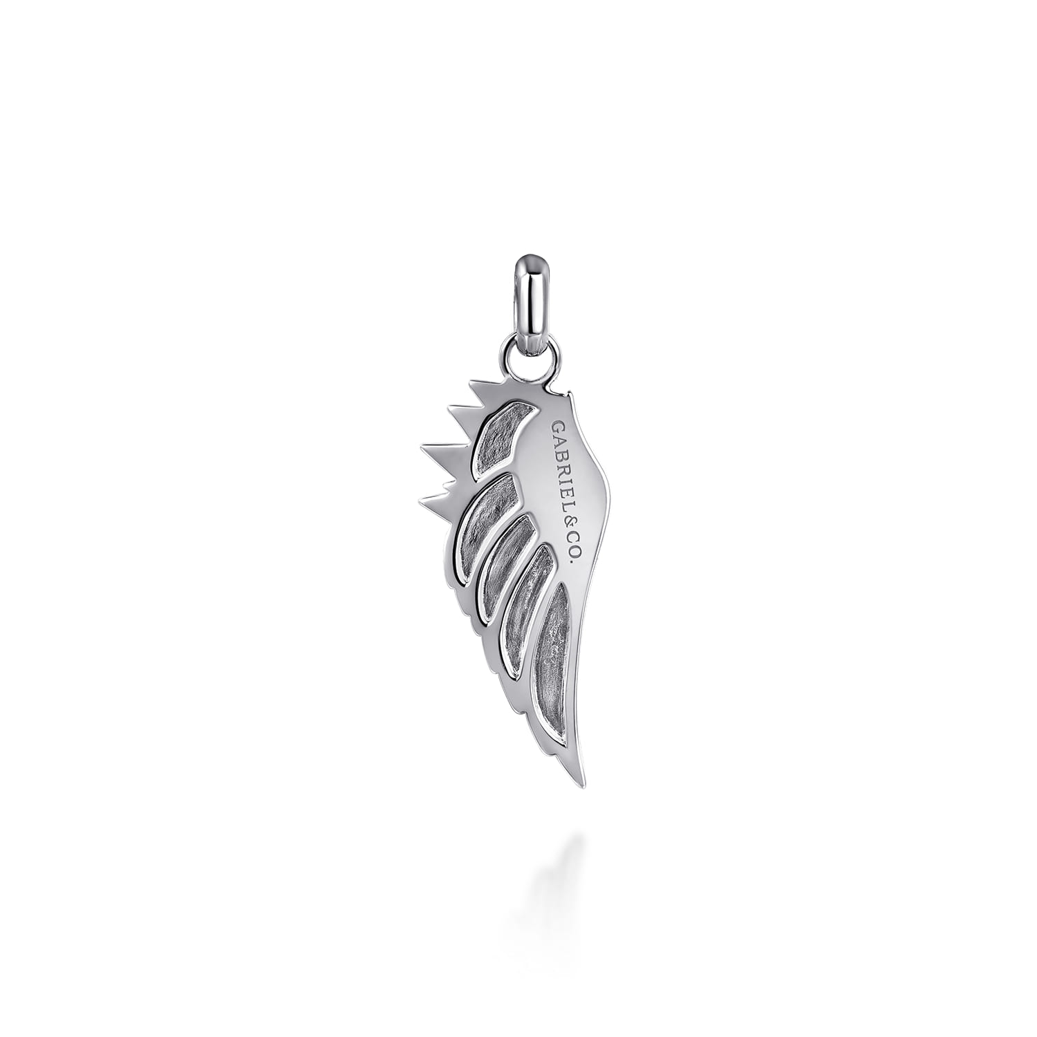 925 Sterling Silver Wing Pendant - Shot 2