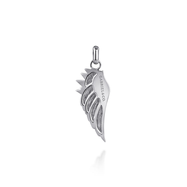925 Sterling Silver Wing Pendant - Shot 2