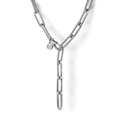 925 Sterling Silver Y Chain Necklace