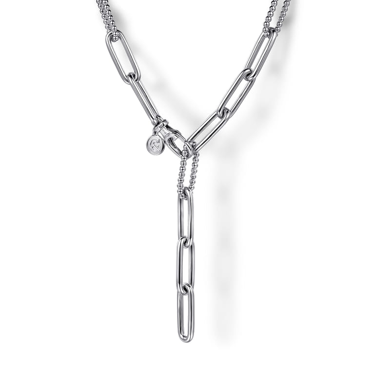 925 Sterling Silver Y Chain Necklace - Shot 1