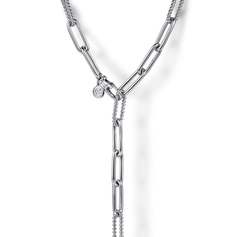 925 Sterling Silver Y Chain Necklace - Shot 1