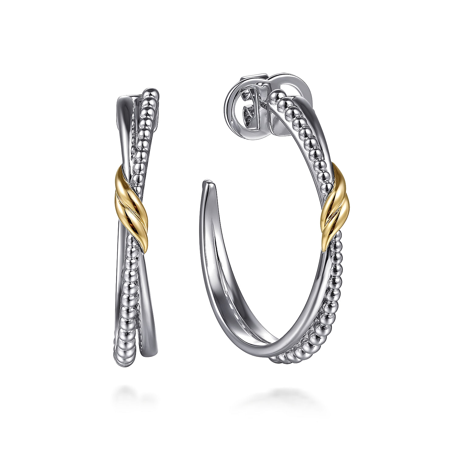 Hot Diamond and Sterling Silver Hoops 925