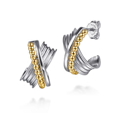 925-Sterling-Silver-and-14K-Yellow-Gold-Bujukan-Criss-Cross-J-Hoop-Earrings1