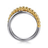 925 Sterling Silver and 14K Yellow Gold Bujukan Criss Cross Ring