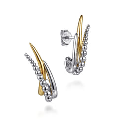 925-Sterling-Silver-and-14K-Yellow-Gold-Bujukan-Criss-Cross-Spiked-J-Hoop-Earrings1