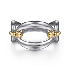 925-Sterling-Silver-and-14K-Yellow-Gold-Bujukan-Link-Ring1
