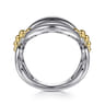 925 Sterling Silver and 14K Yellow Gold Bujukan Link Ring