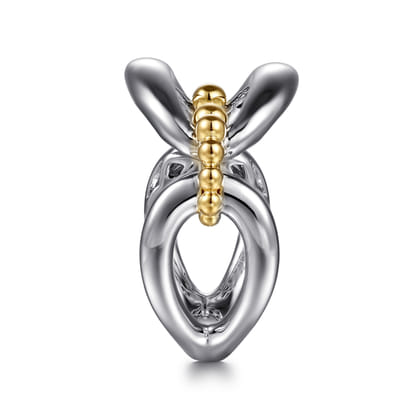 925 Sterling Silver and 14K Yellow Gold Bujukan Link Ring