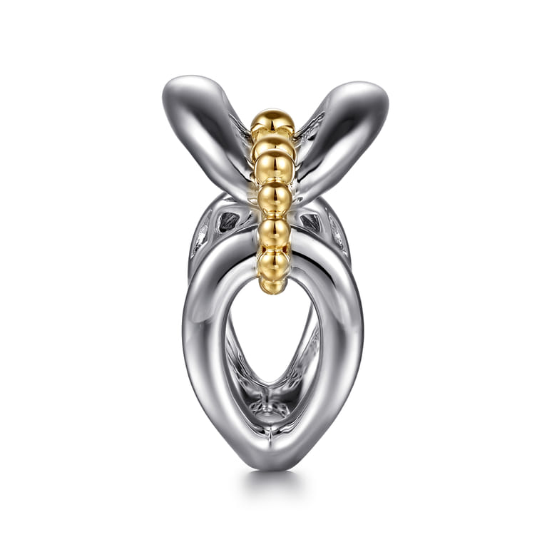 925 Sterling Silver and 14K Yellow Gold Bujukan Link Ring - Shot 4