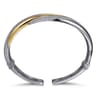 925 Sterling Silver and 14K Yellow Gold Bujukan Multiple Row Bangle Bracelet