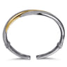 925 Sterling Silver and 14K Yellow Gold Bujukan Multiple Row Bangle Bracelet