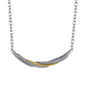 925 Sterling Silver and 14K Yellow Gold Bujukan Multiple Row Bar Necklace