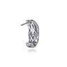 925 Sterling Silver and 14K Yellow Gold Bujukan Multiple Row J Hoop Earrings