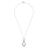 925 Sterling Silver and 14K Yellow Gold Bujukan Pear Shape Necklace