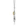 925 Sterling Silver and 14K Yellow Gold Bujukan Teardrop Necklace
