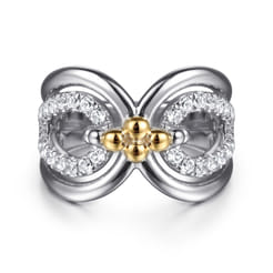 925-Sterling-Silver-and-14K-Yellow-Gold-Bujukan-White-Sapphire-Link-Ring1
