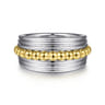 925 Sterling Silver and 14K Yellow Gold Bujukan Wide Band Ring