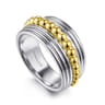 925 Sterling Silver and 14K Yellow Gold Bujukan Wide Band Ring