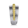 925 Sterling Silver and 14K Yellow Gold Bujukan Wide Band Ring