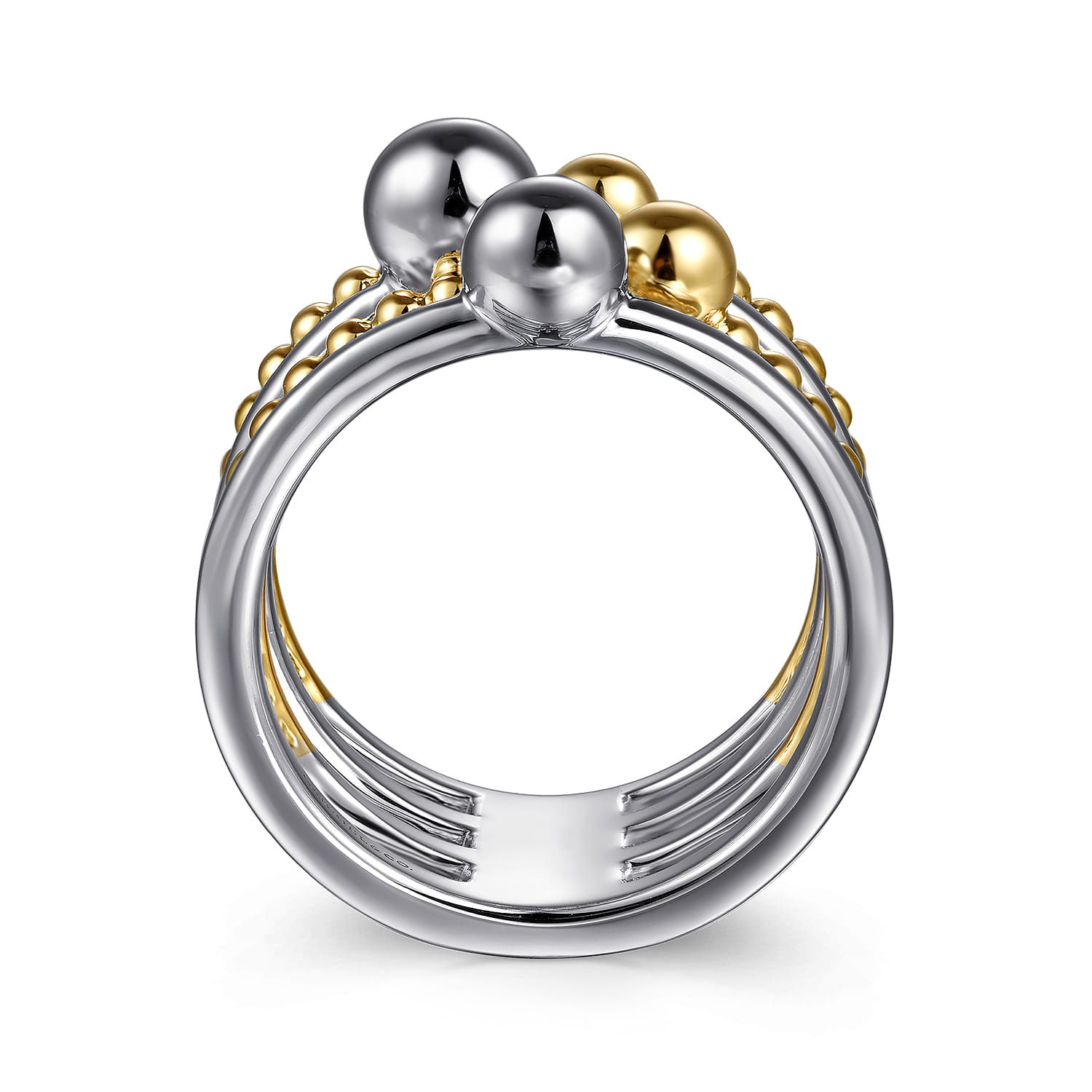 925 Sterling Silver and 14K Yellow Gold Bujukan Wide Band Ring - Shot 2