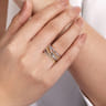 925 Sterling Silver and 14K Yellow Gold Criss-Cross Ring