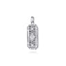 925 Sterling Silver and 14K Yellow Gold Dog Tag Pendant with Dagger