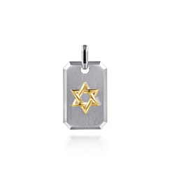 925-Sterling-Silver-and-14K-Yellow-Gold-Dog-Tag-with-Star-of-David-Pendant1
