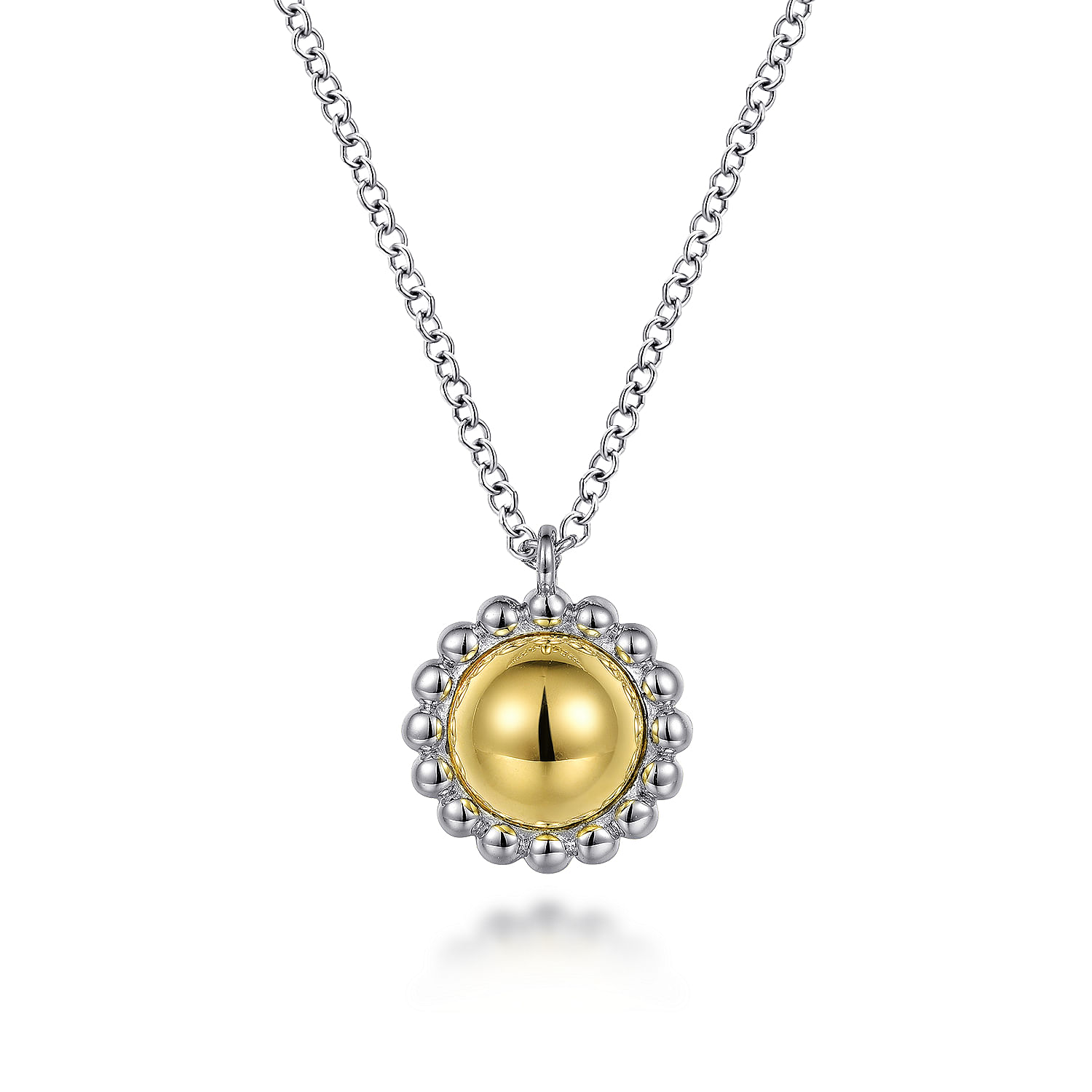 925-Sterling-Silver-and-14K-Yellow-Gold-Fashion-Pendant-Necklace1