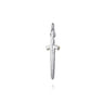 925 Sterling Silver and 14K Yellow Gold Garnet Dagger Pendant With Enamel