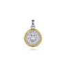 925 Sterling Silver and 14K Yellow Gold Lion Pendant